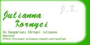 julianna kornyei business card